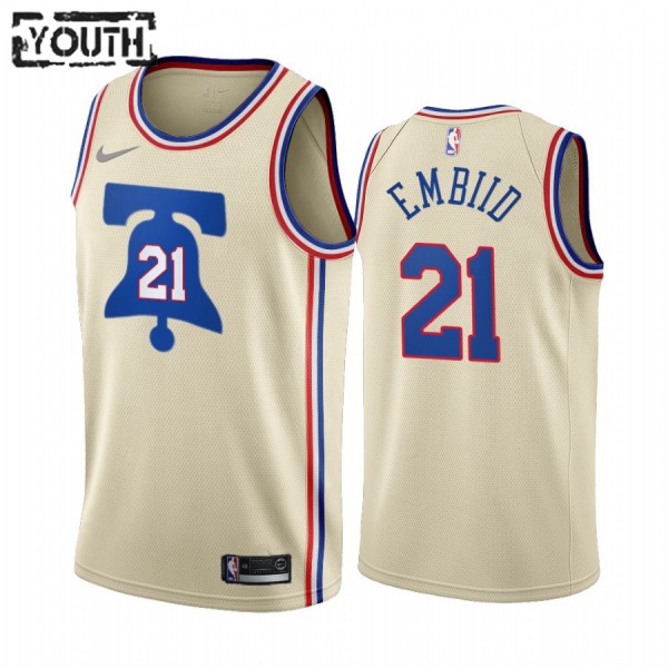 Philadelphia 76ers Trikot Joel Embiid 21 2020-21 Earned Edition Swingman - Kinder